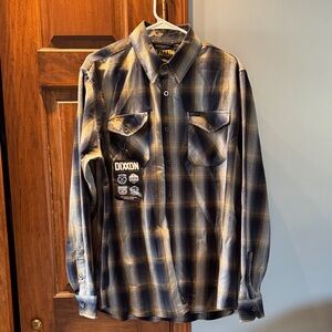 DIXXON Navy and Beige Checkered Shirt